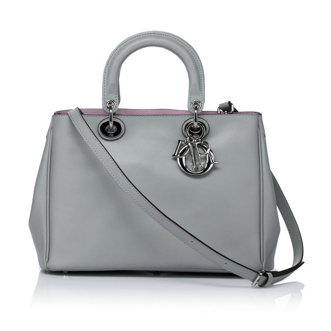 small Christian Dior diorissimo nappa leather bag 0902 grey - Click Image to Close